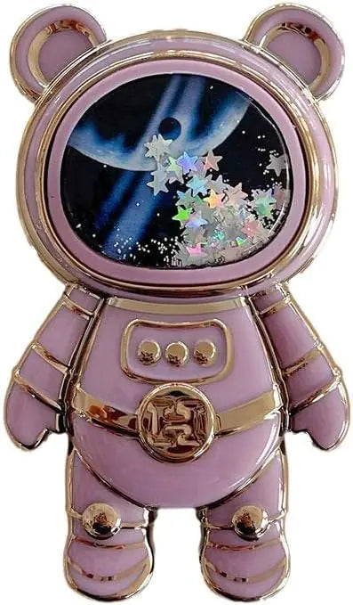 Purple Astronaut Phone Stand with Star Sequin