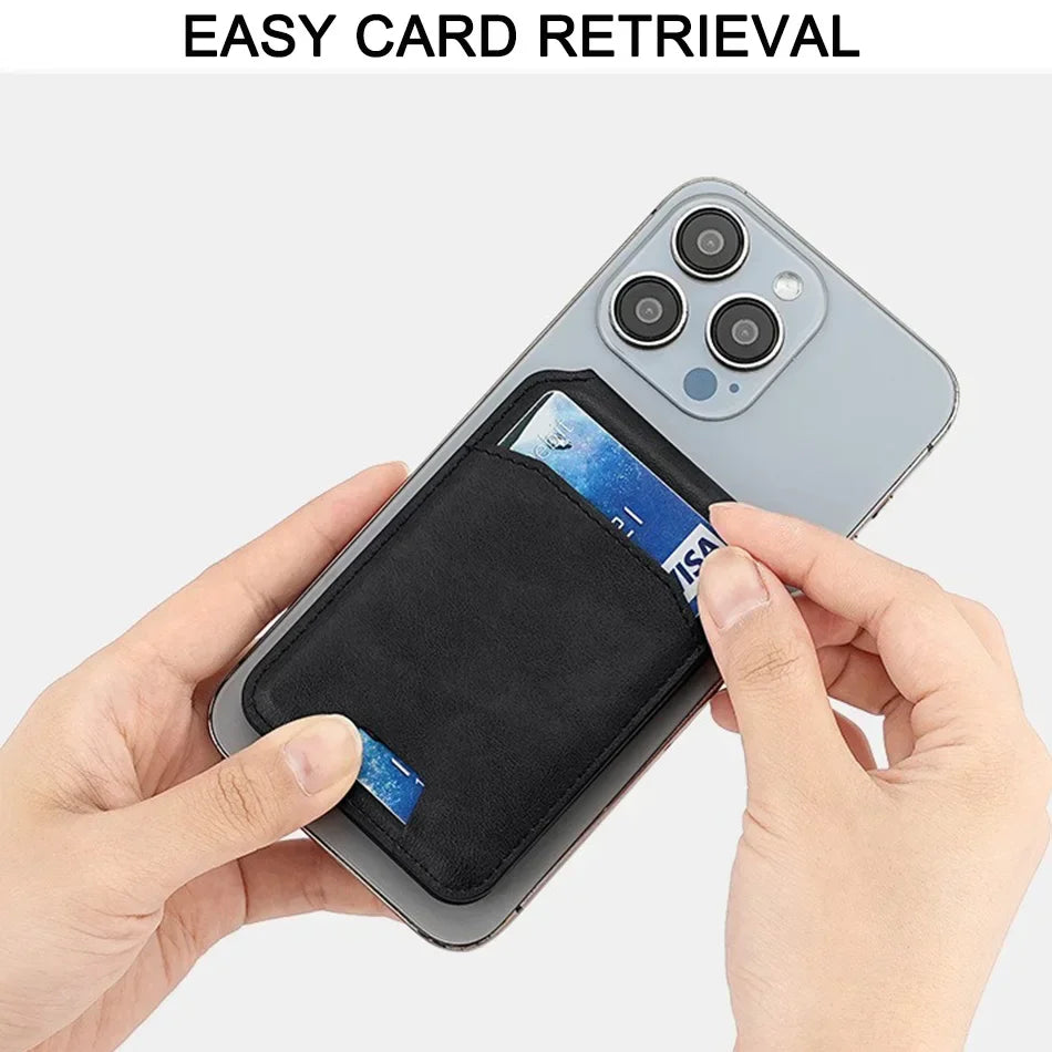 Magnetic Pu Leather Mobile Phone Case Card Pocket Phone Magsafe Credit Cards Holder Stand Cardholder for Apple Iphone 16 15 14