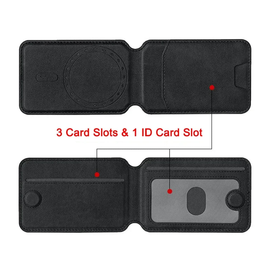 Magnetic Pu Leather Mobile Phone Case Card Pocket Phone Magsafe Credit Cards Holder Stand Cardholder for Apple Iphone 16 15 14
